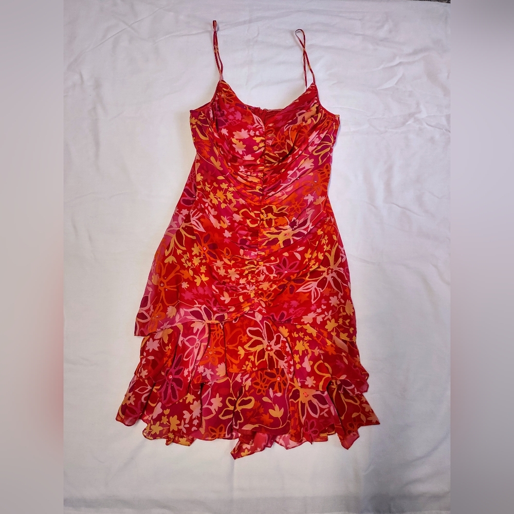 Muse vintage floral ruched dress